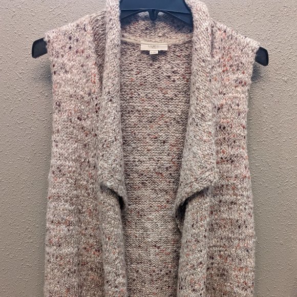 Loft Outlet Marled Open Sweater Vest 